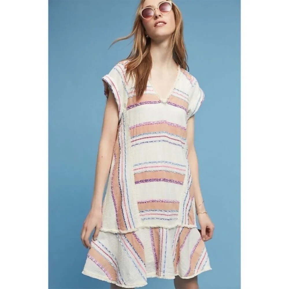 Anthropologie-Holding Horses “Elira” Cotton Vacation Midi Dress (Size:XS)